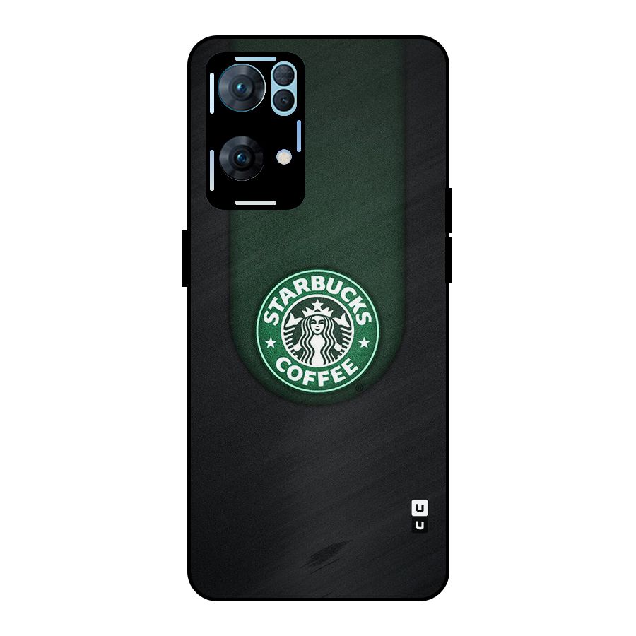 Leaf StarBucks Metal Back Case for Oppo Reno7 Pro 5G