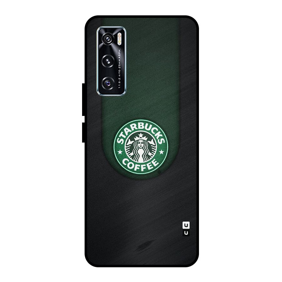 Leaf StarBucks Metal Back Case for Vivo V20 SE