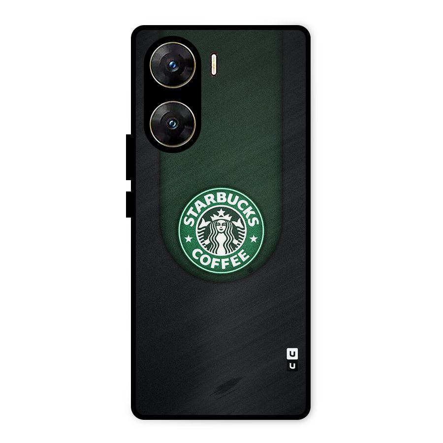 Leaf StarBucks Metal Back Case for Vivo V29e