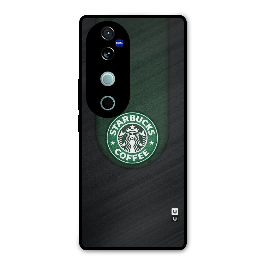 Leaf StarBucks Metal Back Case for Vivo V40 Pro