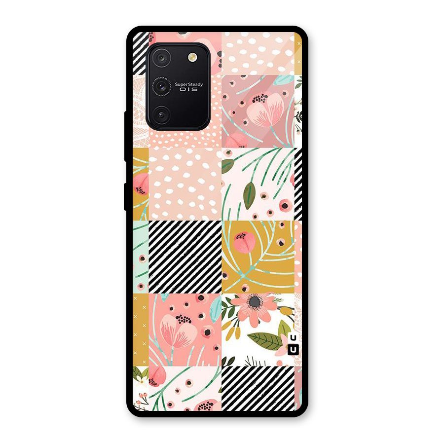 Leaf Stripe Polka Glass Back Case for Galaxy S10 Lite