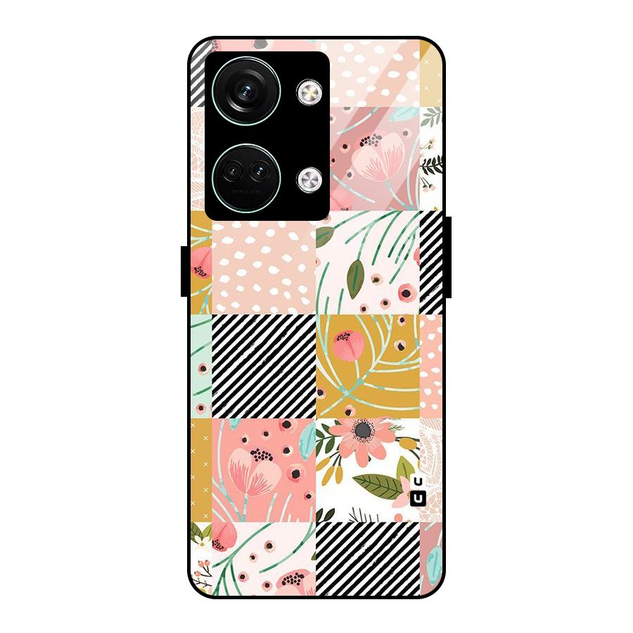 Leaf Stripe Polka Glass Back Case for Oneplus Nord 3