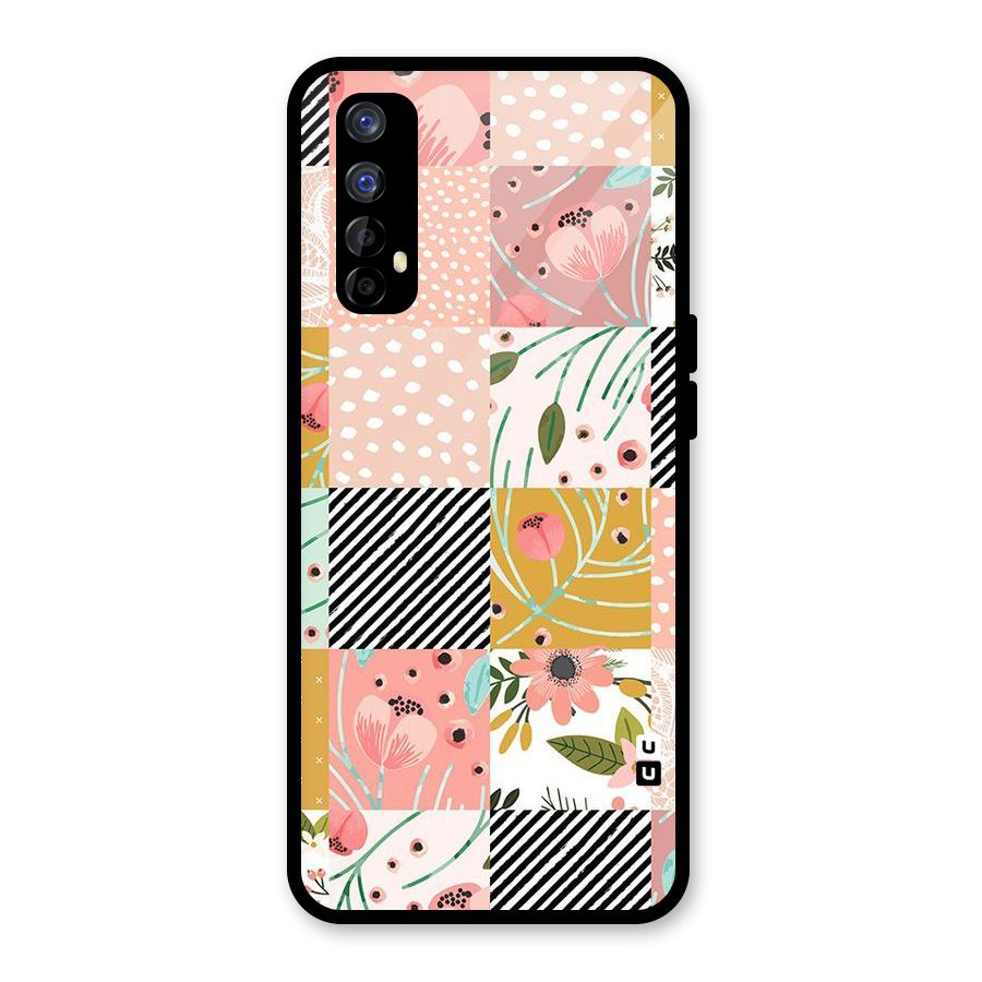 Leaf Stripe Polka Glass Back Case for Realme Narzo 20 Pro