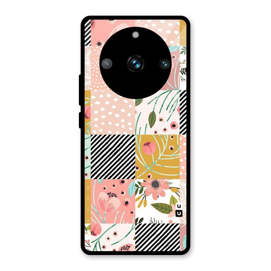 Leaf Stripe Polka Glass Back Case for Realme Narzo 60 Pro