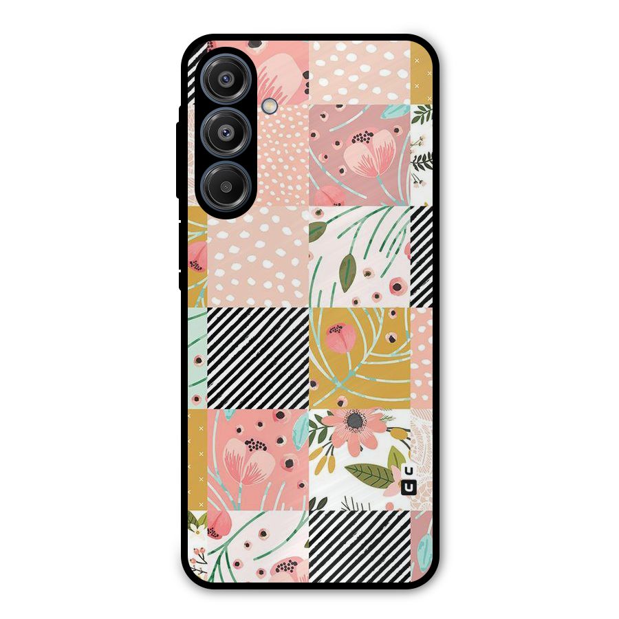 Leaf Stripe Polka Metal Back Case for Galaxy A16 5G