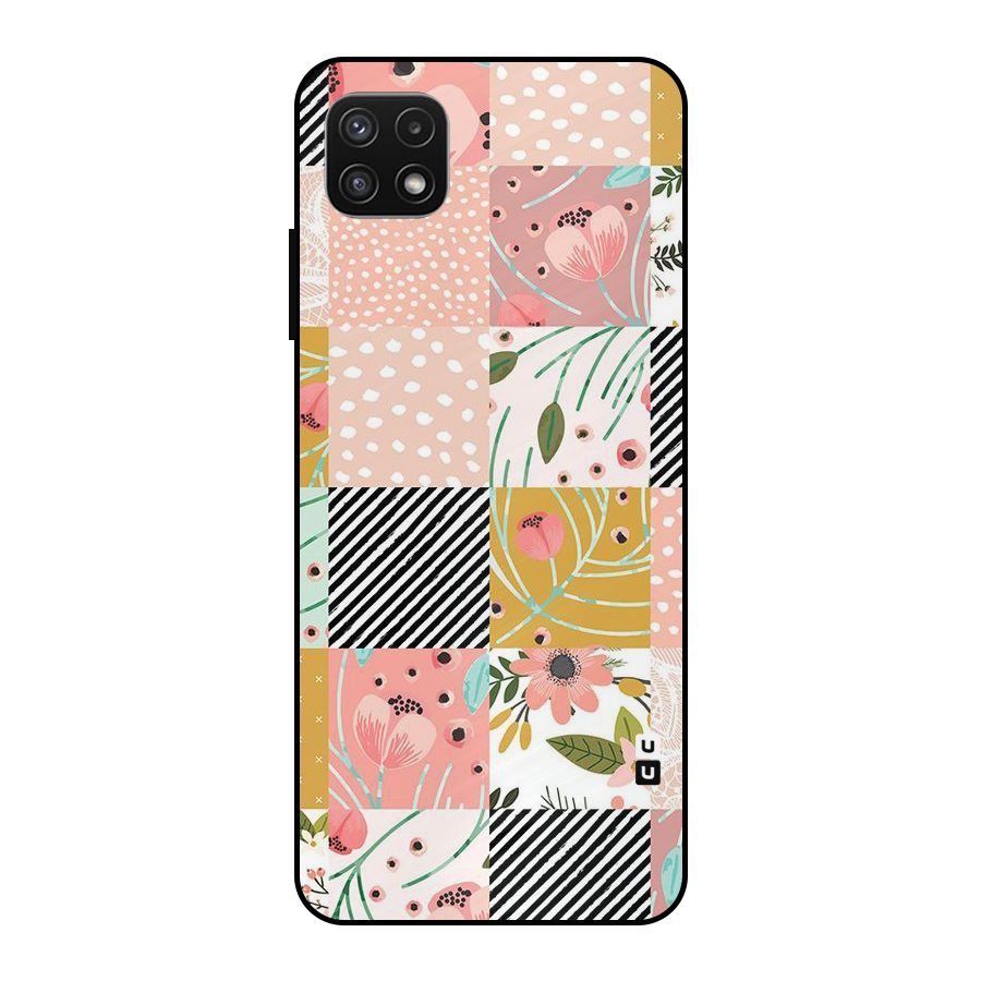 Leaf Stripe Polka Metal Back Case for Galaxy A22 5G