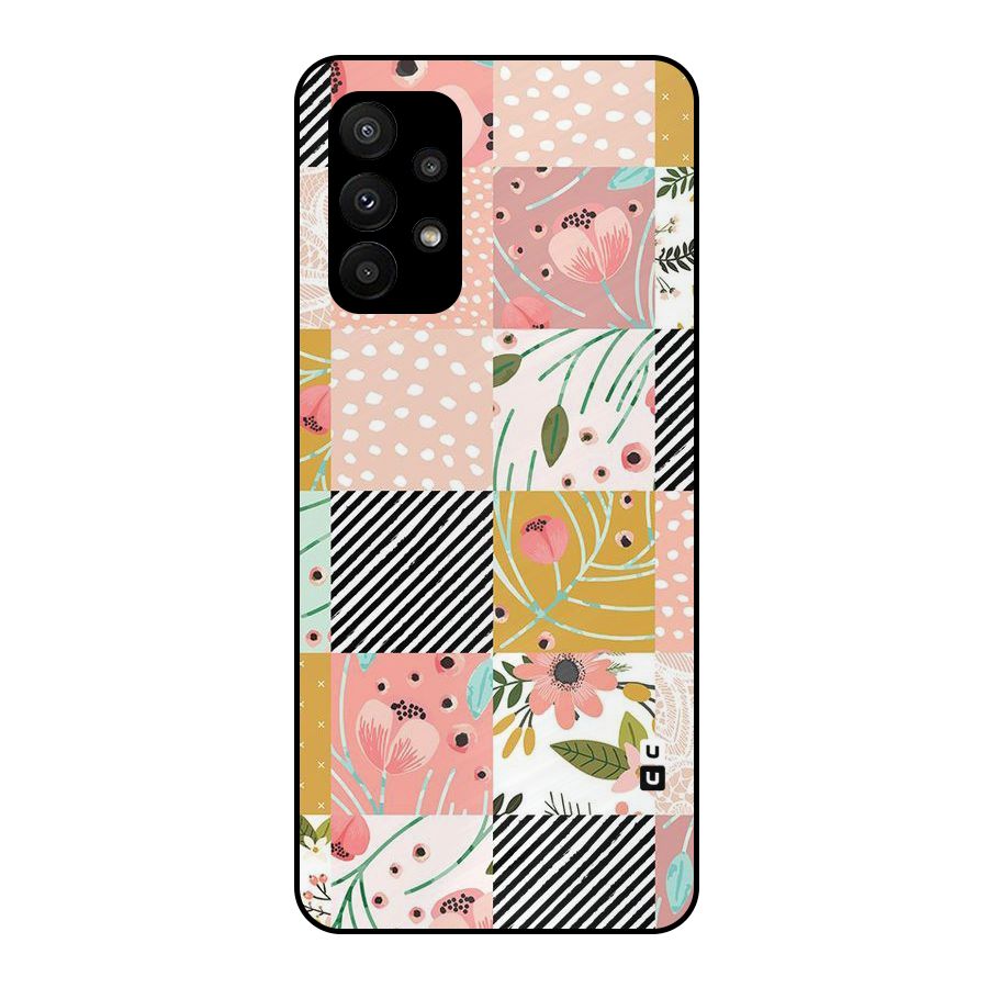 Leaf Stripe Polka Metal Back Case for Galaxy A23