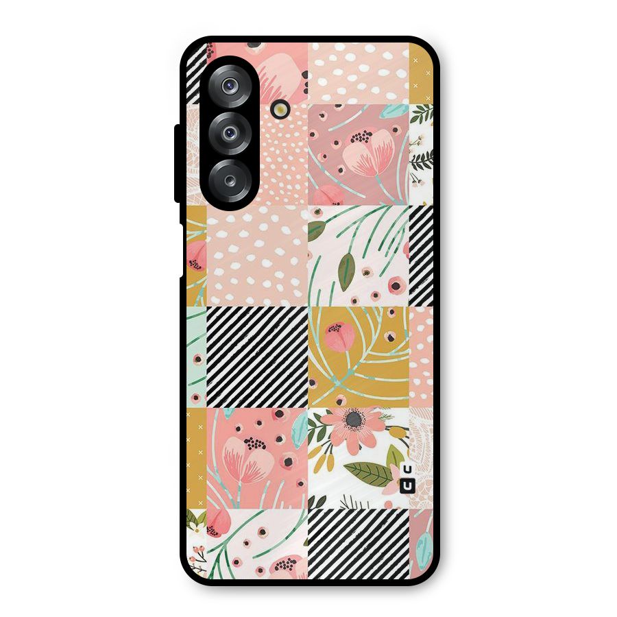 Leaf Stripe Polka Metal Back Case for Galaxy A26