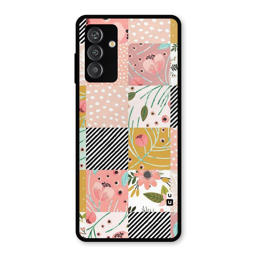 Leaf Stripe Polka Metal Back Case for Galaxy F13