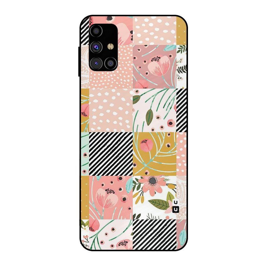 Leaf Stripe Polka Metal Back Case for Galaxy M31s