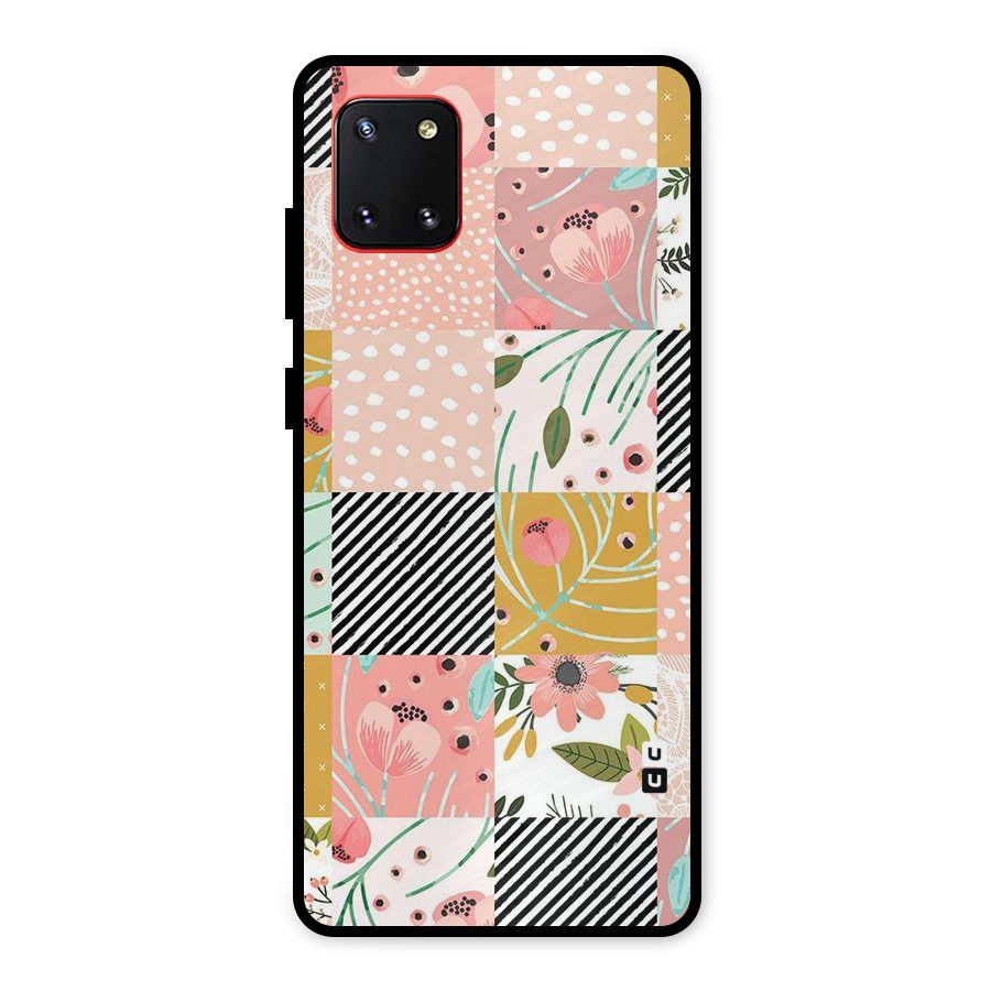 Leaf Stripe Polka Metal Back Case for Galaxy Note 10 Lite