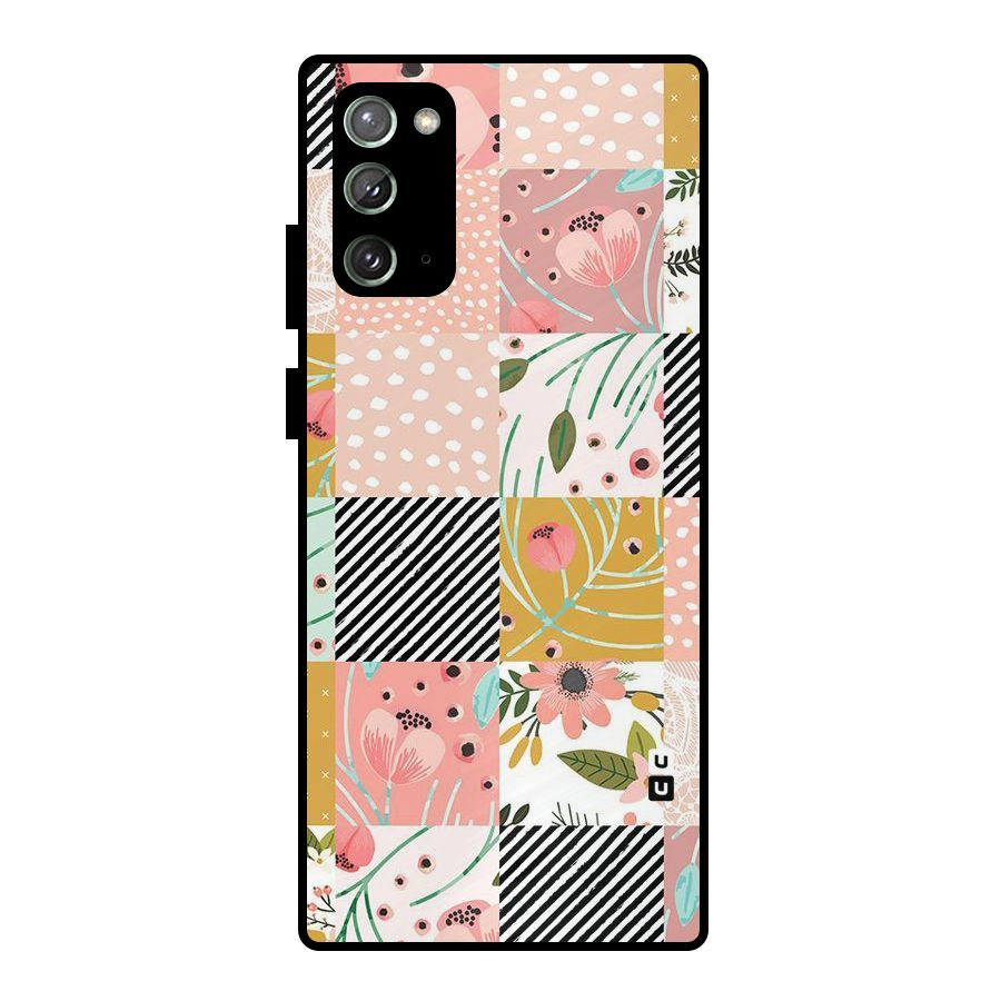 Leaf Stripe Polka Metal Back Case for Galaxy Note 20