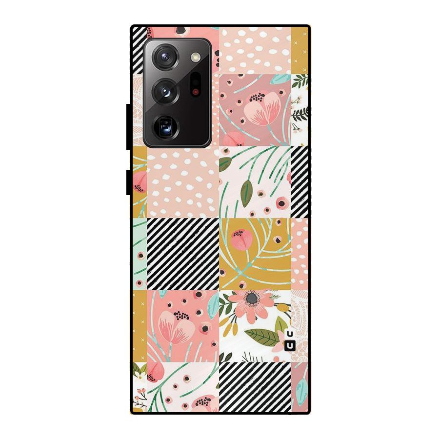 Leaf Stripe Polka Metal Back Case for Galaxy Note 20 Ultra