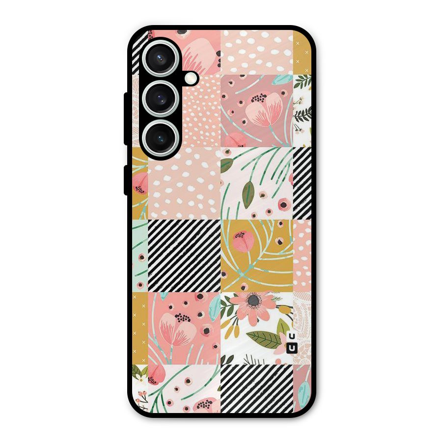 Leaf Stripe Polka Metal Back Case for Galaxy S23 FE