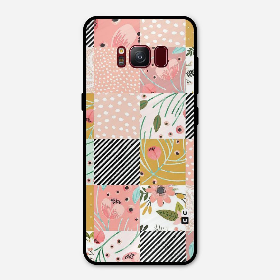 Leaf Stripe Polka Metal Back Case for Galaxy S8