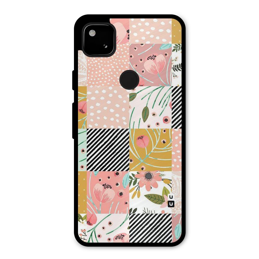 Leaf Stripe Polka Metal Back Case for Google Pixel 4a