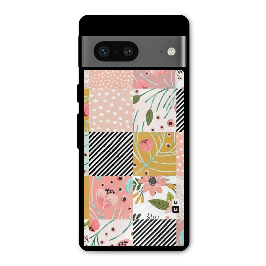 Leaf Stripe Polka Metal Back Case for Google Pixel 7