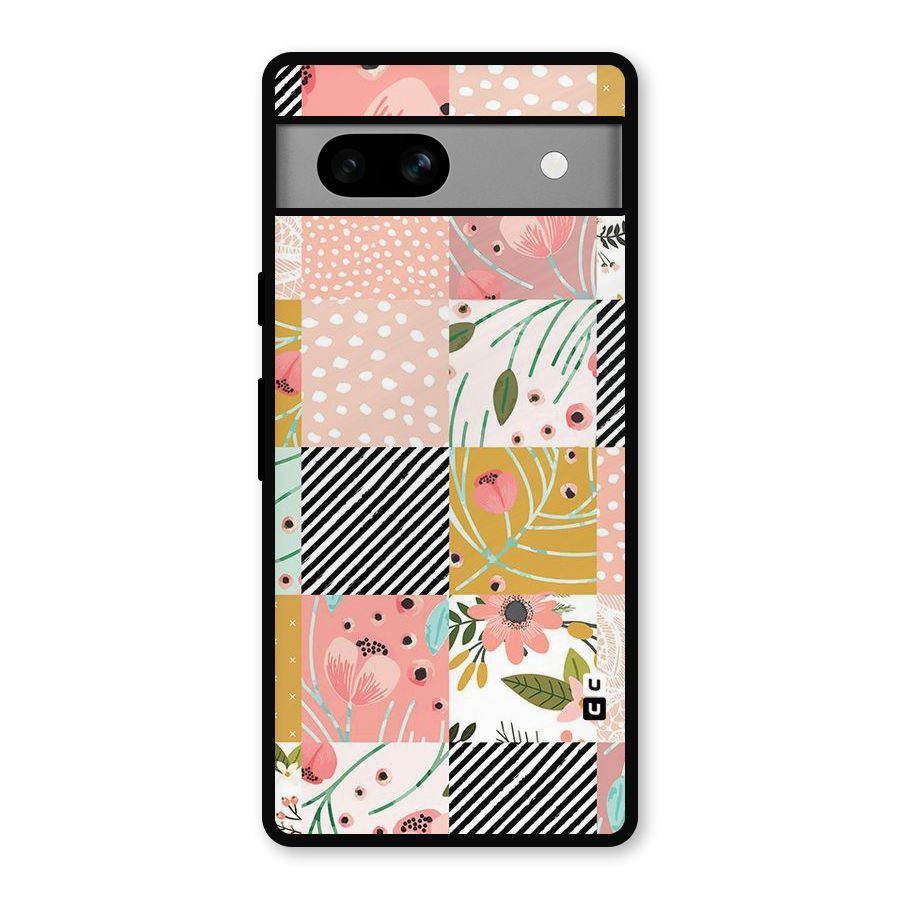 Leaf Stripe Polka Metal Back Case for Google Pixel 7a