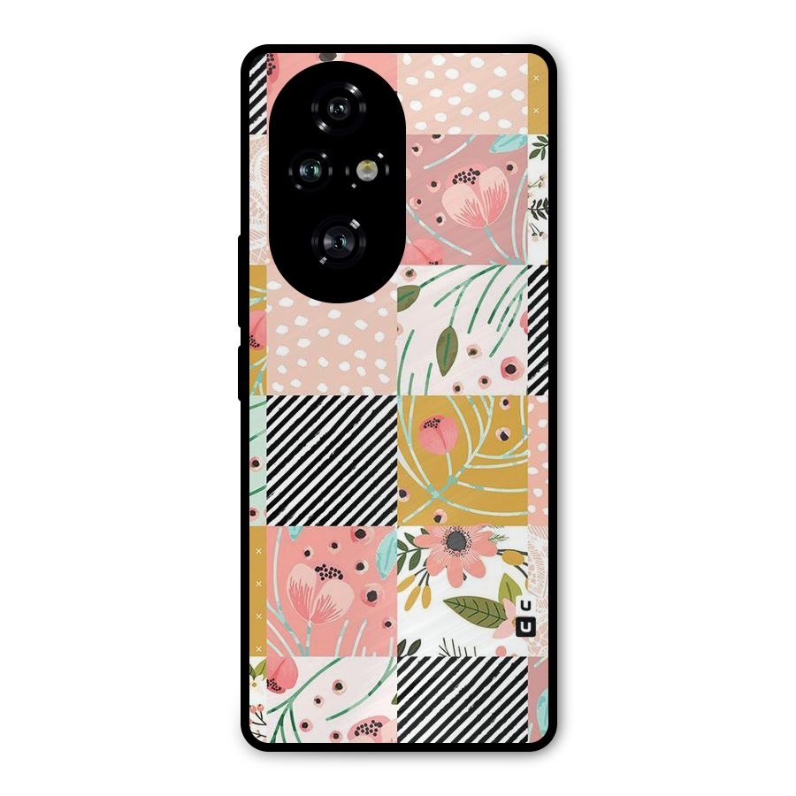 Leaf Stripe Polka Metal Back Case for Honor 200 Pro
