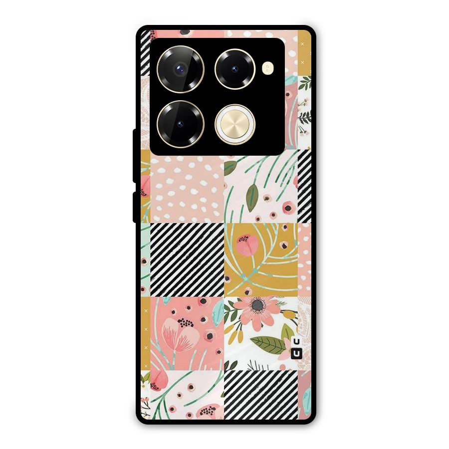 Leaf Stripe Polka Metal Back Case for Infinix Note 40 Pro Plus