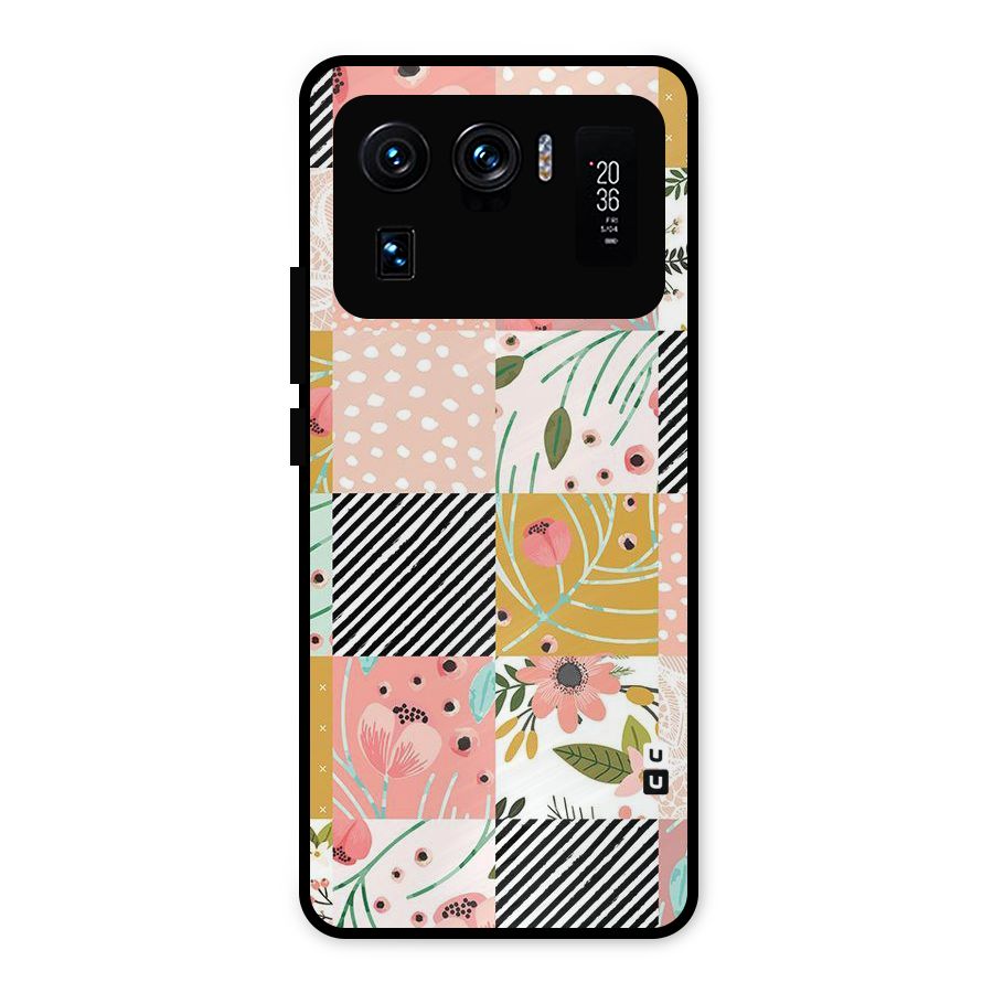 Leaf Stripe Polka Metal Back Case for Mi 11 Ultra