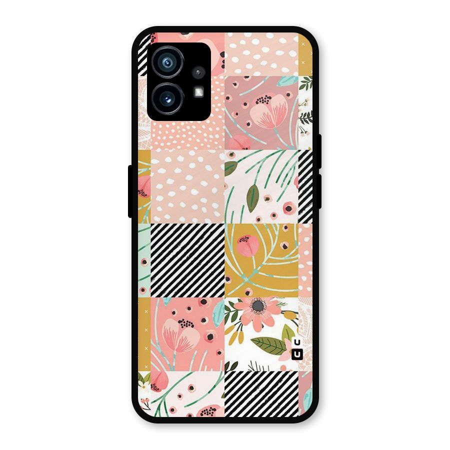 Leaf Stripe Polka Metal Back Case for Nothing Phone 1