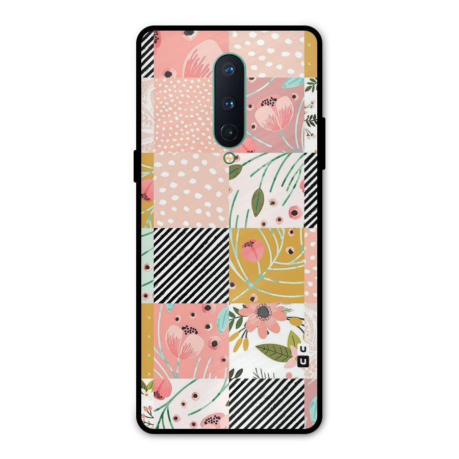 Leaf Stripe Polka Metal Back Case for OnePlus 8