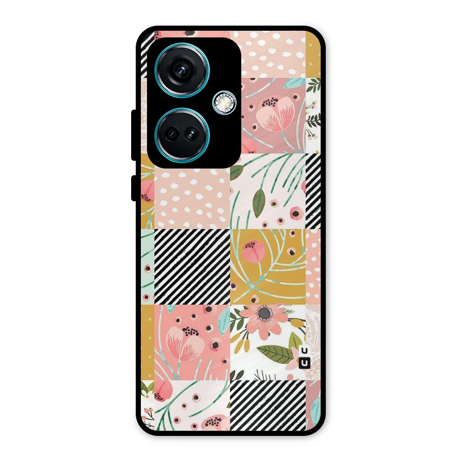 Leaf Stripe Polka Metal Back Case for OnePlus Nord CE 3 5G
