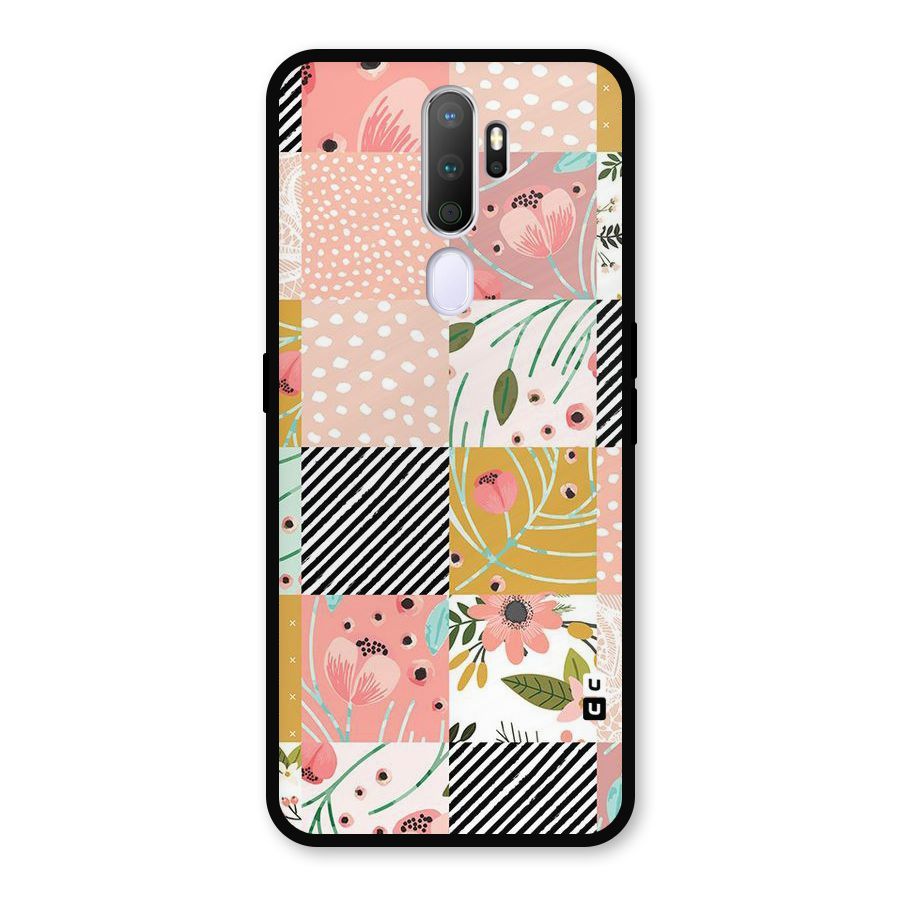 Leaf Stripe Polka Metal Back Case for Oppo A9 (2020)