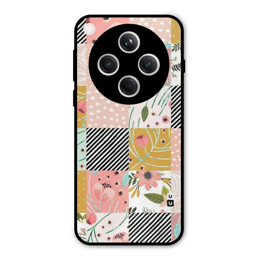 Leaf Stripe Polka Metal Back Case for Oppo Find X8
