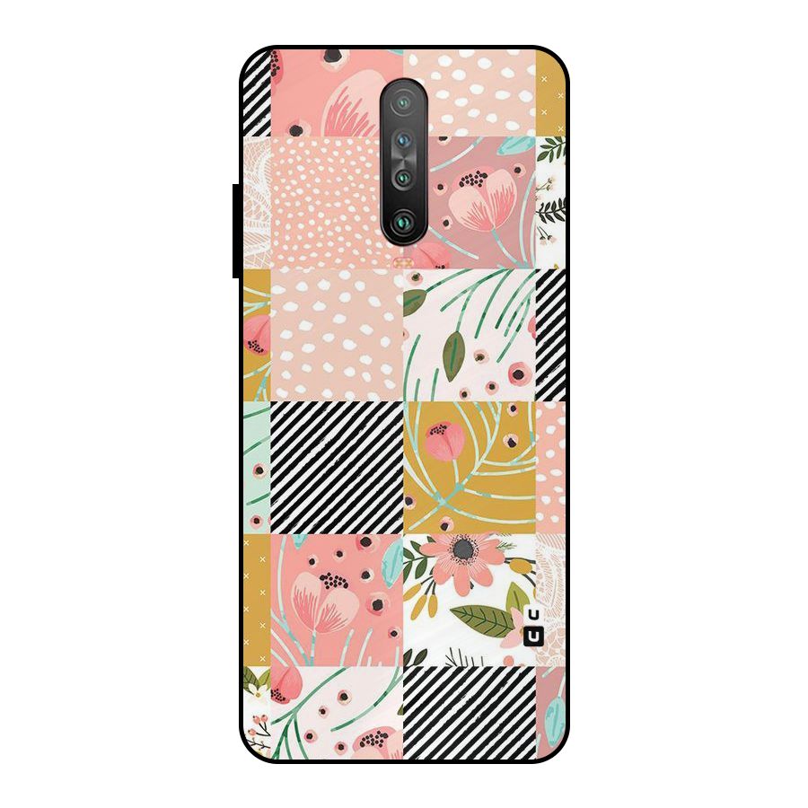 Leaf Stripe Polka Metal Back Case for Poco X2