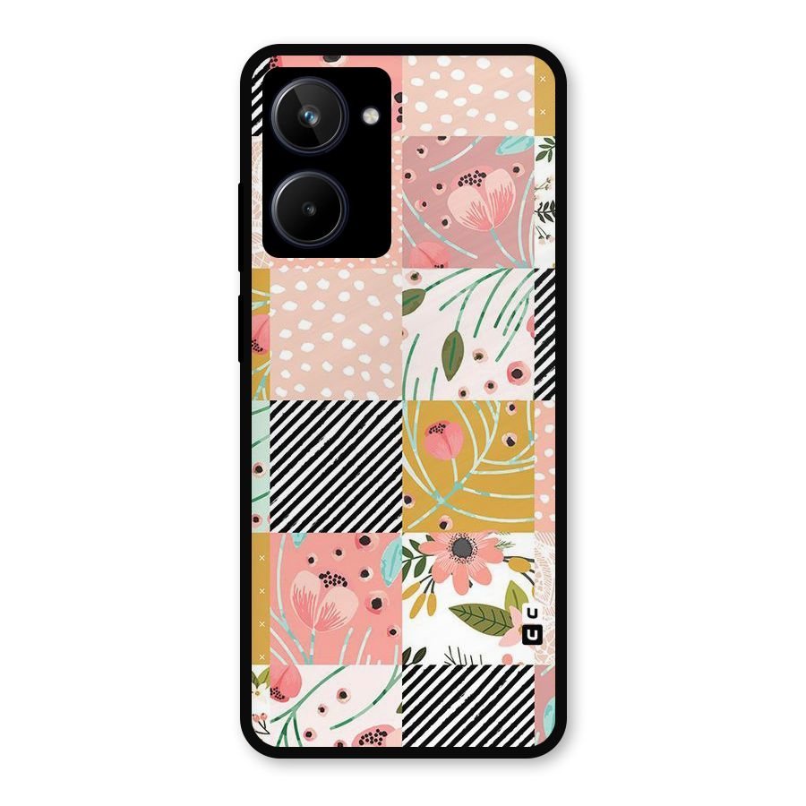 Leaf Stripe Polka Metal Back Case for Realme 10