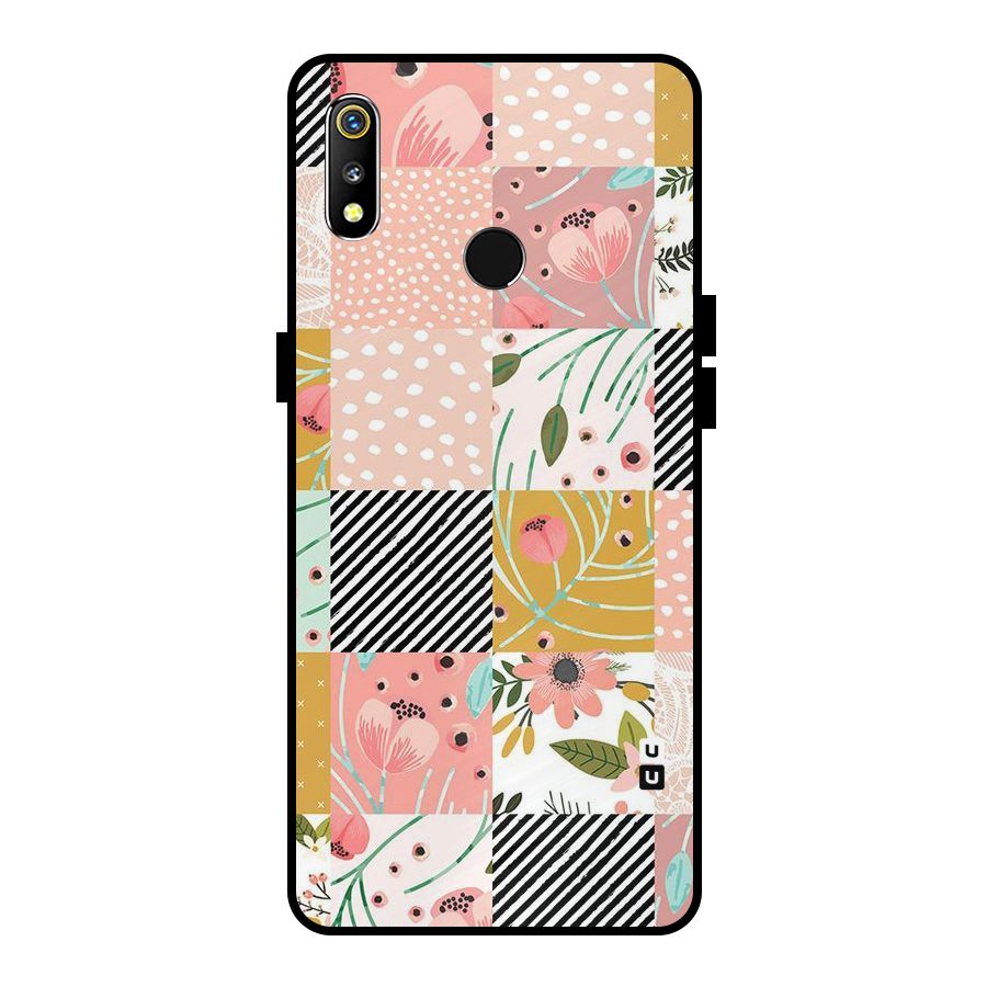 Leaf Stripe Polka Metal Back Case for Realme 3i