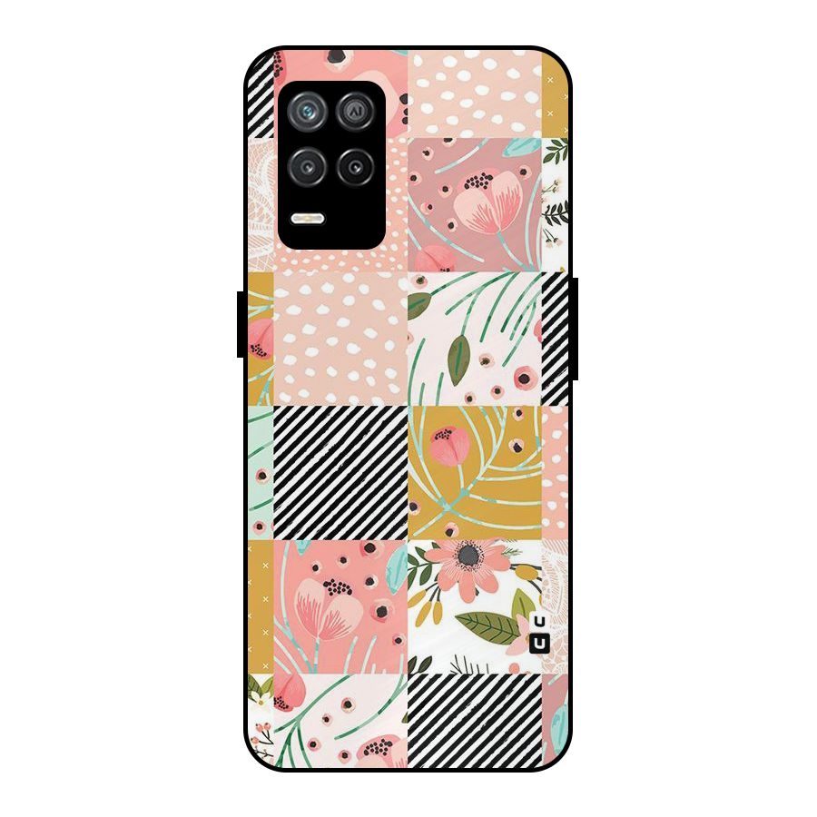 Leaf Stripe Polka Metal Back Case for Realme 8 5G