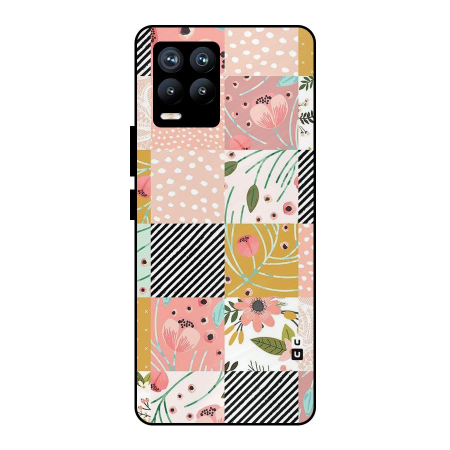 Leaf Stripe Polka Metal Back Case for Realme 8 Pro