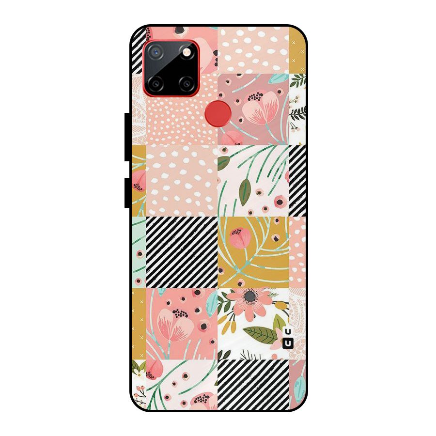 Leaf Stripe Polka Metal Back Case for Realme C12