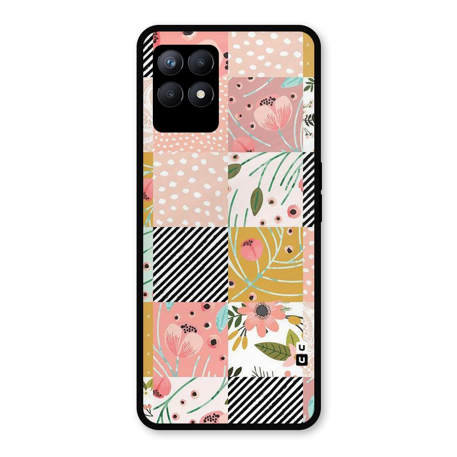 Leaf Stripe Polka Metal Back Case for Realme Narzo 50