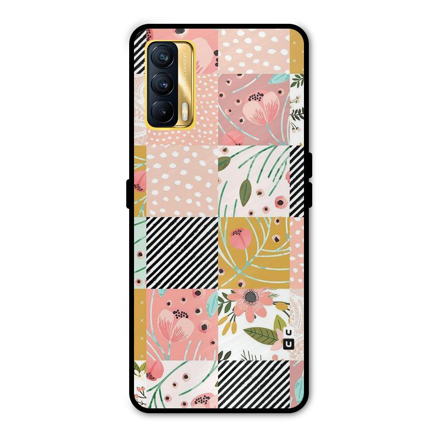 Leaf Stripe Polka Metal Back Case for Realme X7