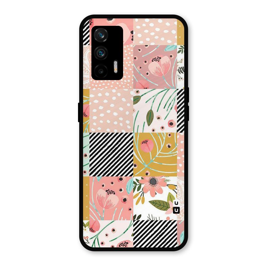 Leaf Stripe Polka Metal Back Case for Realme X7 Max