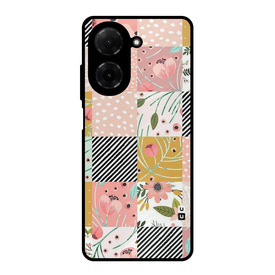 Leaf Stripe Polka Metal Back Case for Redmi A5 4G