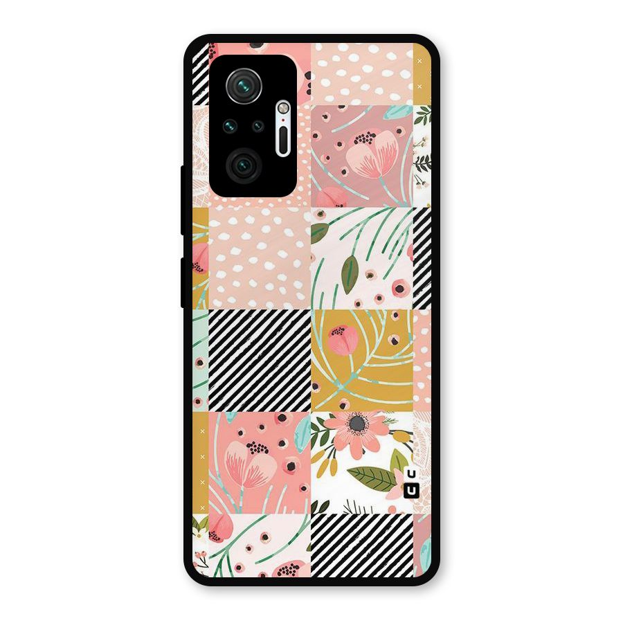 Leaf Stripe Polka Metal Back Case for Redmi Note 10 Pro Max