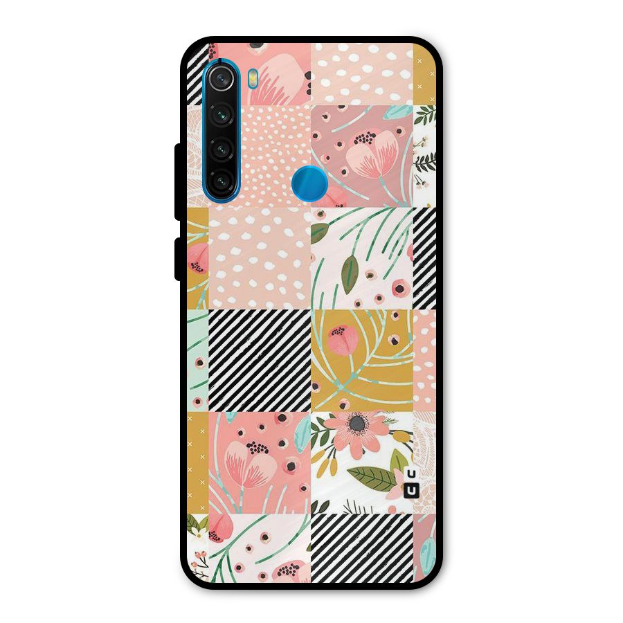 Leaf Stripe Polka Metal Back Case for Redmi Note 8