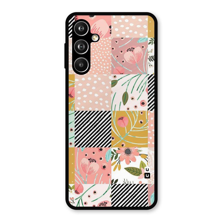 Leaf Stripe Polka Metal Back Case for Samsung Galaxy M54