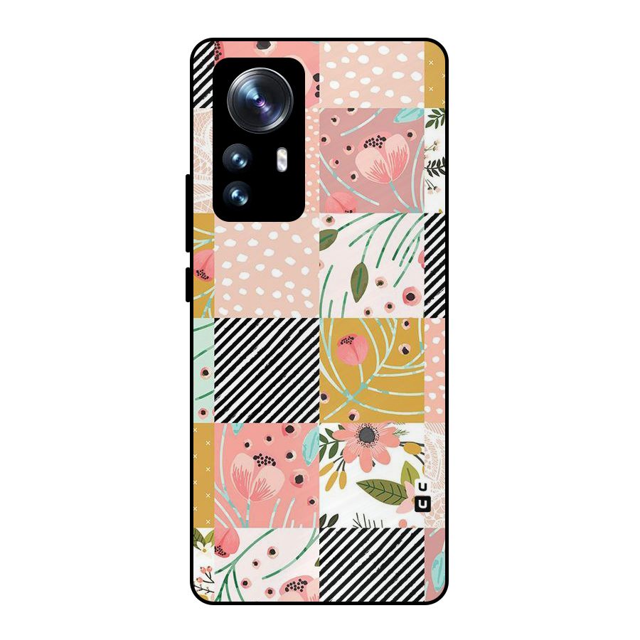 Leaf Stripe Polka Metal Back Case for Xiaomi 12 Pro
