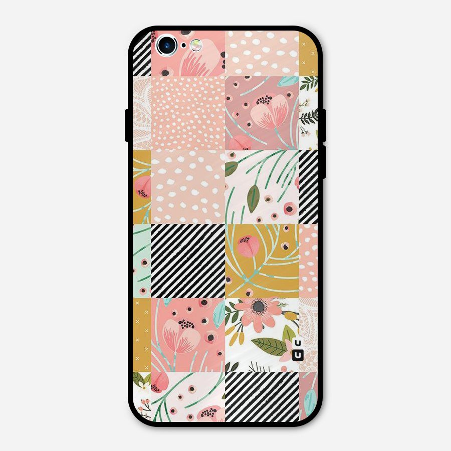 Leaf Stripe Polka Metal Back Case for iPhone 6 6s
