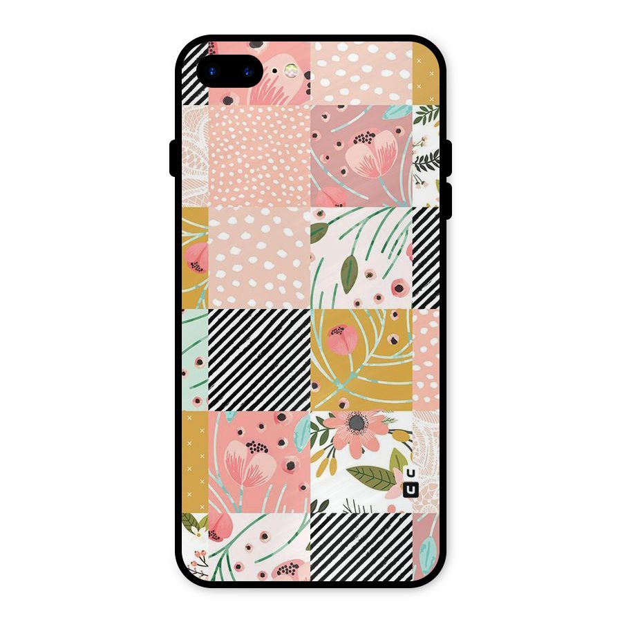 Leaf Stripe Polka Metal Back Case for iPhone 7 Plus