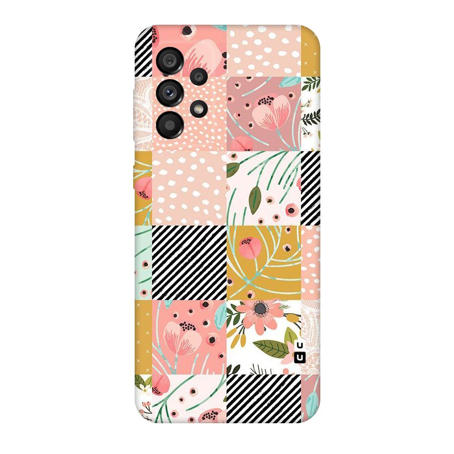 Leaf Stripe Polka Original Polycarbonate Back Case for Galaxy A73 5G