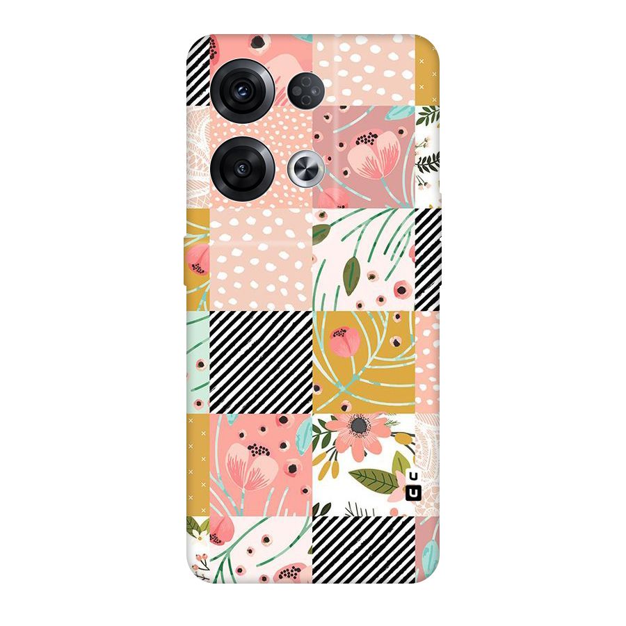 Leaf Stripe Polka Original Polycarbonate Back Case for Oppo Reno8 Pro 5G