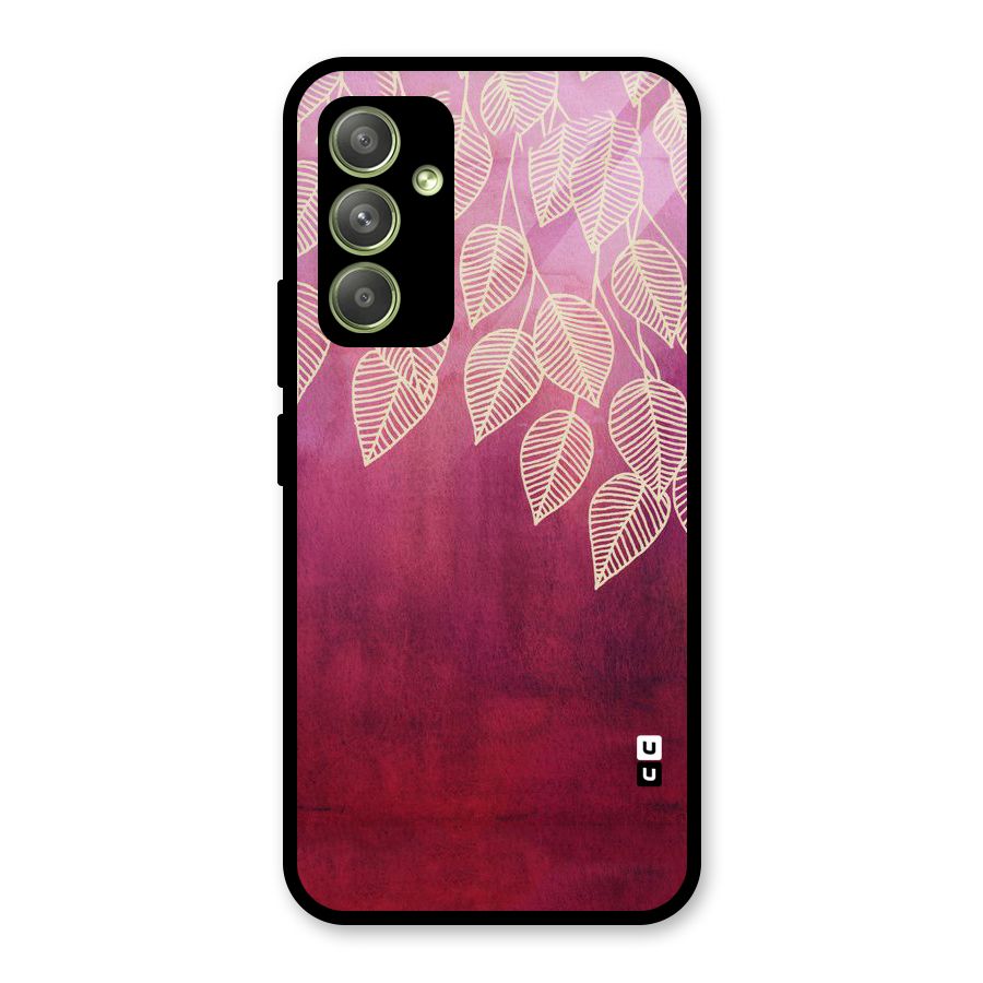 Leafy Outline Glass Back Case for Galaxy A54