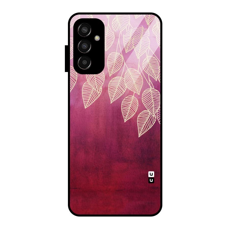 Leafy Outline Glass Back Case for Galaxy F13